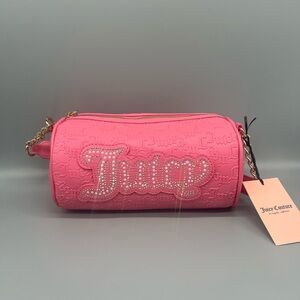 Juicy couture string of pearls roll bag purse